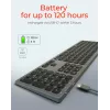 Klawiatura KeySonic KSK-8023BTRF (DE) uniwersalna Bluetooth QWERTZ niemiecka antracyt, czarna