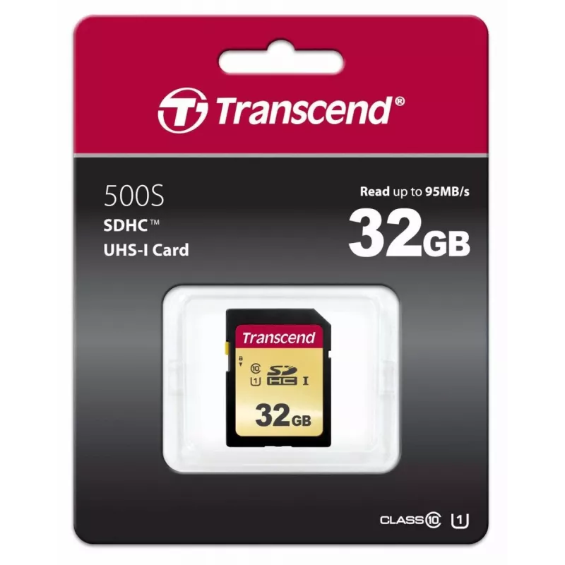 Karta pamięci SDHC TRANSCEND 500S 32 GB UHS-I U1 MLC