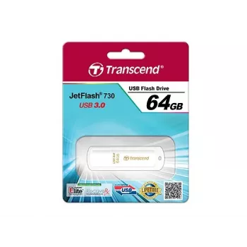 TRANSCEND Jetflash 730 - 64 GB pamięć USB - USB 3.0 - biały