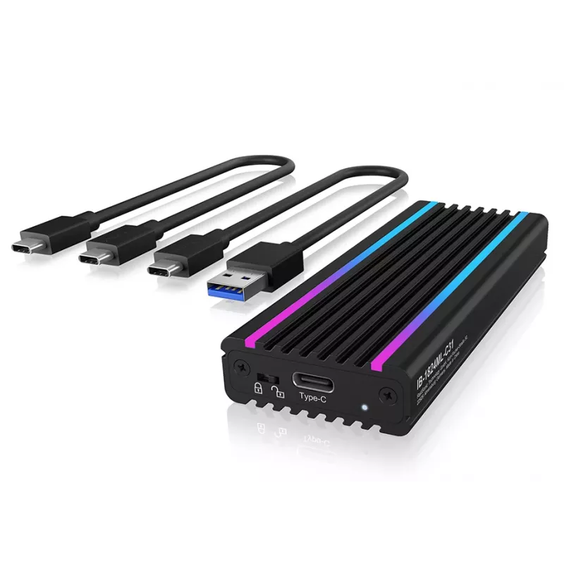 ICY BOX IB-1824ML-C31 Obudowa SSD Czarny M.2