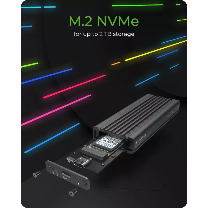 ICY BOX IB-1824ML-C31 Obudowa SSD Czarny M.2