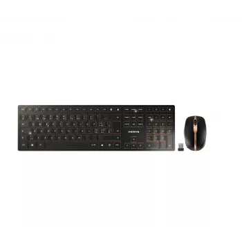 CHERRY DW 9100 SLIM klawiatura Mysz w zestawie Uniwersalna RF Bezprzewodowa + Bluetooth QWERTZ Szwajcarska Czarna