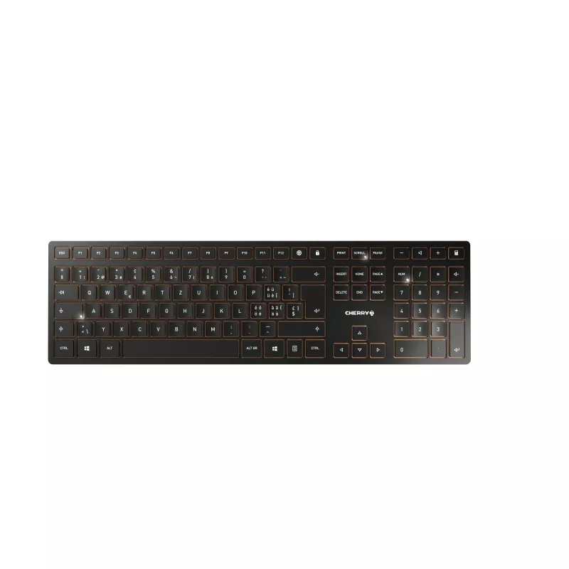 CHERRY DW 9100 SLIM klawiatura Mysz w zestawie Uniwersalna RF Bezprzewodowa + Bluetooth QWERTZ Szwajcarska Czarna