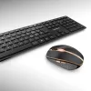 CHERRY DW 9100 SLIM klawiatura Mysz w zestawie Uniwersalna RF Bezprzewodowa + Bluetooth QWERTZ Szwajcarska Czarna