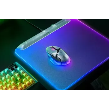 Podkładka pod mysz gamingową Razer Basilisk V3 Pro 35K Phantom biały Edition — powierzchnia gamingowa zoptymalizowana pod kątem myszy optycznych i laserowych