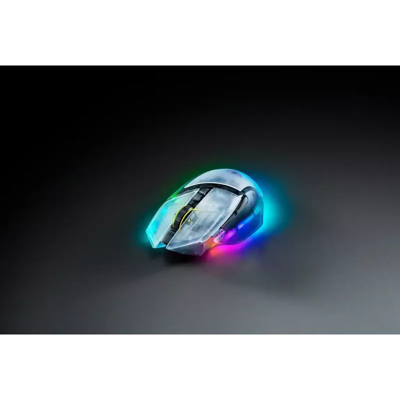 Podkładka pod mysz gamingową Razer Basilisk V3 Pro 35K Phantom biały Edition — powierzchnia gamingowa zoptymalizowana pod kątem myszy optycznych i laserowych