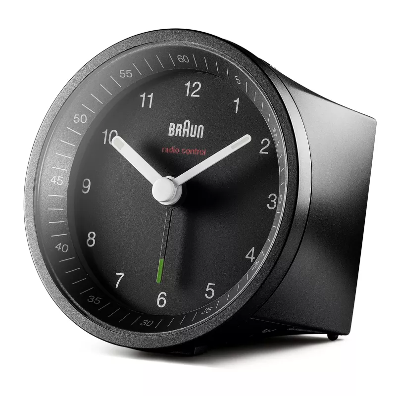 Braun BC07 Kwarcowy budzik Czarny