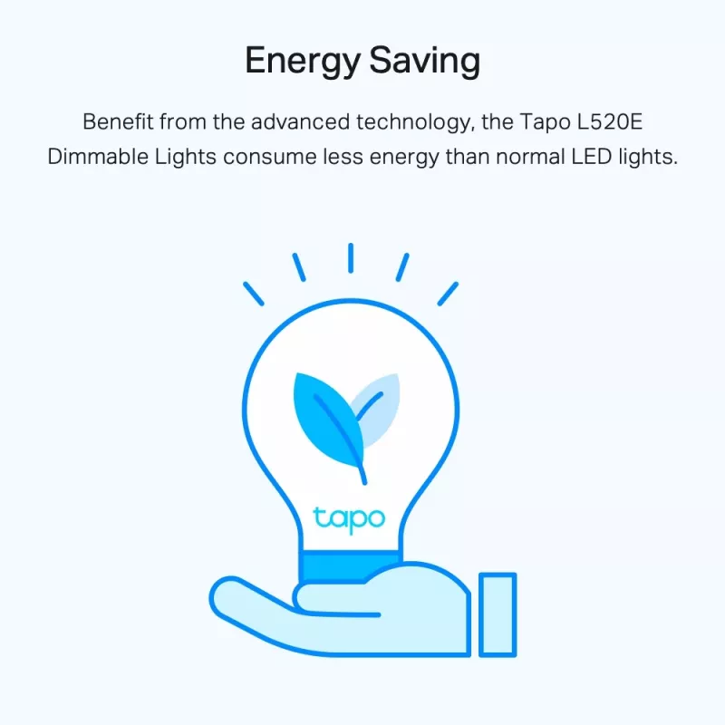 TP-Link Tapo Smart Wi-Fi Light Bulb, Daylight & Dimmable, Smart bulb, Wi-Fi, biały, 802.11b, 802.11g, Wi-Fi 4 (802.11n), LED, E27