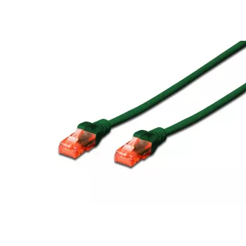 Kabel krosowy DIGITUS - CAT6 - U/UTP - Snagless - Cu - 0,25 m - Zielony
