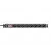 DIGITUS 1U Aluminiowy PDU, montowany w racku, 8x CEE 7/5 moc znamionowa: 16A, 4000W, 250VAC 50/60Hz,