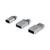 Equip adapter USB-C OTG, 3 szt., USB C, USB C, USB A, USB A, Micro-USB, USB C, srebrny