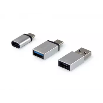 Equip adapter USB-C OTG, 3 szt., USB C, USB C, USB A, USB A, Micro-USB, USB C, srebrny