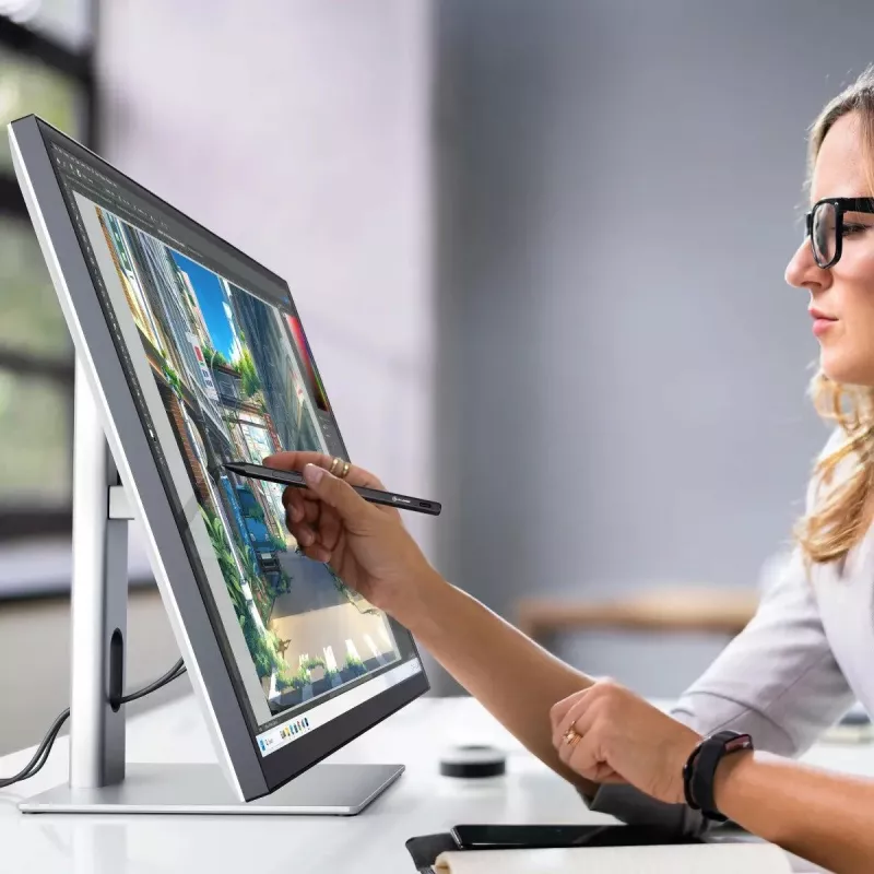 Monitor biurkowy ALOGIC - Clarity Max Touch - 32-calowy ekran dotykowy - 3840x2160 (4K UHD) z USB-C Power Delivery i kamerą internetową
