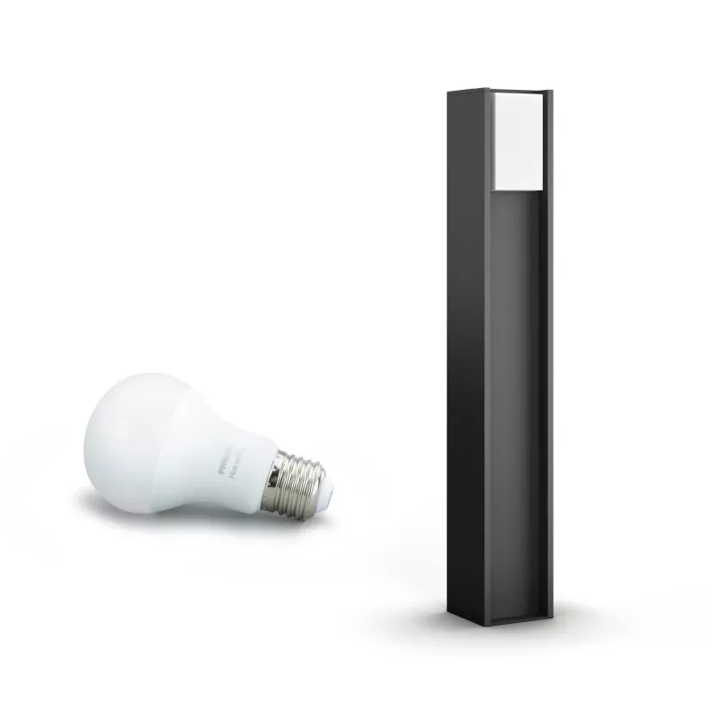 Philips Hue biały Turaco Outdoor post 1647493P0, Inteligentne oświetlenie słupka/postumentu, Bluetooth/Zigbee, Antracyt, LED, Aluminium, E27