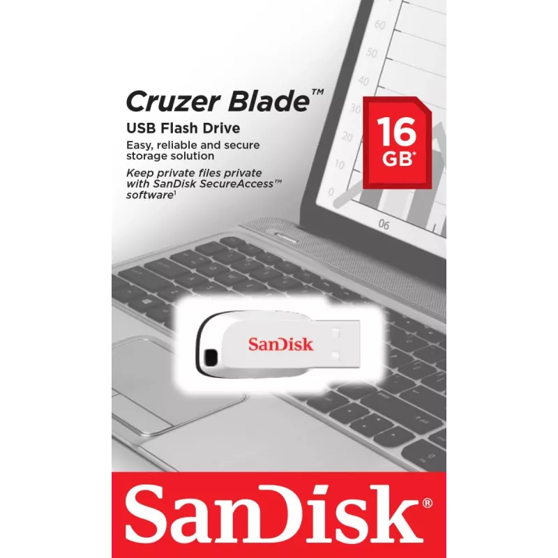 WESTERN DIGITAL SanDisk Cruzer Blade - 16 GB pamięć USB - USB 2.0 - biały