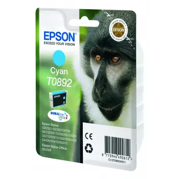 Epson Monkey Singlepack Cyan T0892 DURABrite Ultra Ink, Cyan, 3.5 ml, 1 szt.