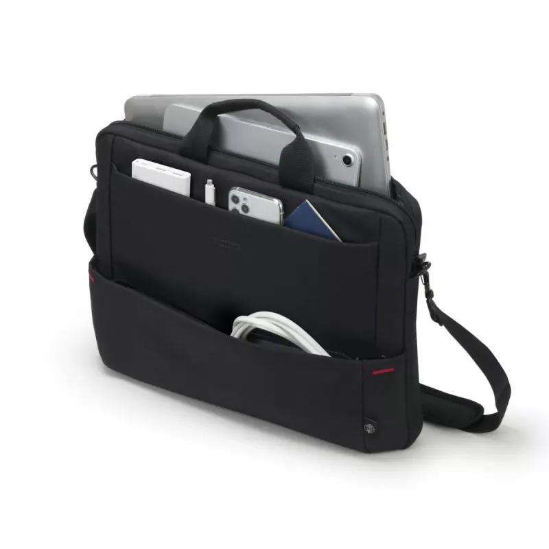 DICOTA Eco cienki Case Plus Base - pokrowiec na notebooka 13-15,6 cala - czarny / poliester 300d z recyklingu PET