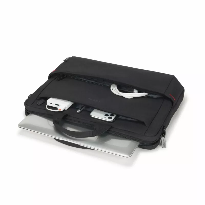 DICOTA Eco cienki Case Plus Base - pokrowiec na notebooka 13-15,6 cala - czarny / poliester 300d z recyklingu PET