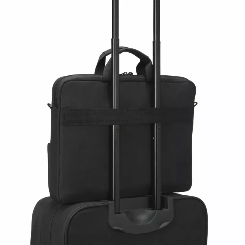 DICOTA Eco cienki Case Plus Base - pokrowiec na notebooka 13-15,6 cala - czarny / poliester 300d z recyklingu PET