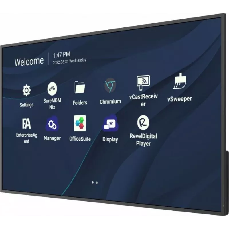 Viewsonic CDE4330 Wyświetlacz reklamowy 109,2 cm (43 cale) Wi-Fi 450 cd/m² 4K Ultra HD Czarny Wbudowany procesor Android 11