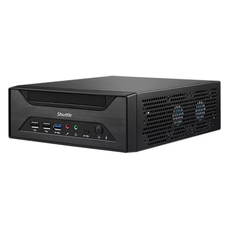 Shuttle XPC slim Barebone XH610 - S1700, Intel H610, 1xDP, 1xHDMI, 1x VGA, 2x COM (RS232), 2x LAN (2.5G i 1G), 1x slim5.25 cala, 2x 3.5 cala, 2x M.2, praca ciągła 24/7