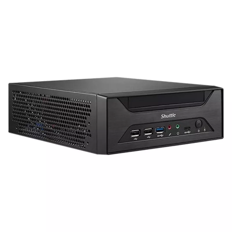 Shuttle XPC slim Barebone XH610 - S1700, Intel H610, 1xDP, 1xHDMI, 1x VGA, 2x COM (RS232), 2x LAN (2.5G i 1G), 1x slim5.25 cala, 2x 3.5 cala, 2x M.2, praca ciągła 24/7