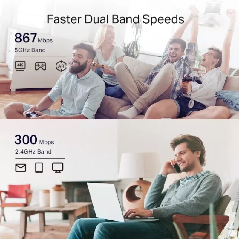 TP-Link RE335 Wzmacniacz sieci 867 Mbit/s Biały