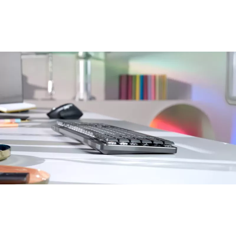 LOGITECH MX Mechanical Wireless Illuminated Performance klawiatura - Grafitowy US International QWERTY Tactile Quiet