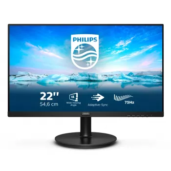 Philips V Line 222V8LA/00 monitor komputerowy 54,6 cm (21,5 cala) 1920 x 1080 pikseli Full HD LCD Czarny