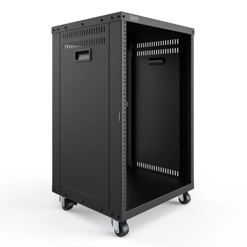 DIGITUS 16U szafa AVS 780x507x460 mm otwory montażowe gwintowane kółka czarna