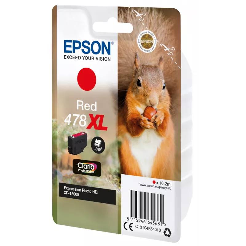 Epson Squirrel Singlepack czerwony 478XL Claria Photo HD Ink