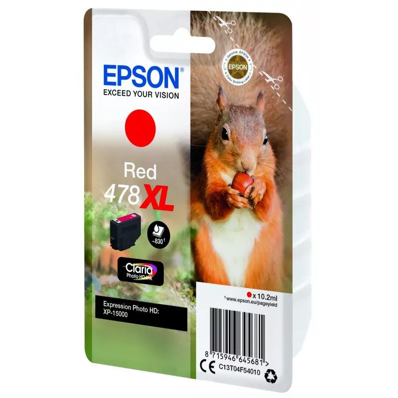 Epson Squirrel Singlepack czerwony 478XL Claria Photo HD Ink