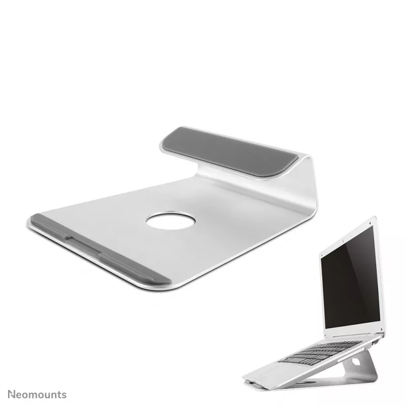 Podstawka pod laptopa Neomounts NSLS025 10-17 cala - uniwersalna, srebrna, aluminiowa, 25,4 cm (10 cali), 43,2 cm (17 cali), 5 kg