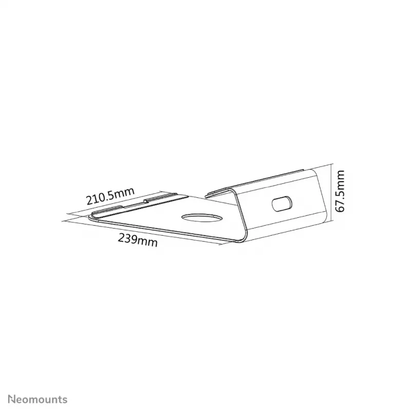 Podstawka pod laptopa Neomounts NSLS025 10-17 cala - uniwersalna, srebrna, aluminiowa, 25,4 cm (10 cali), 43,2 cm (17 cali), 5 kg