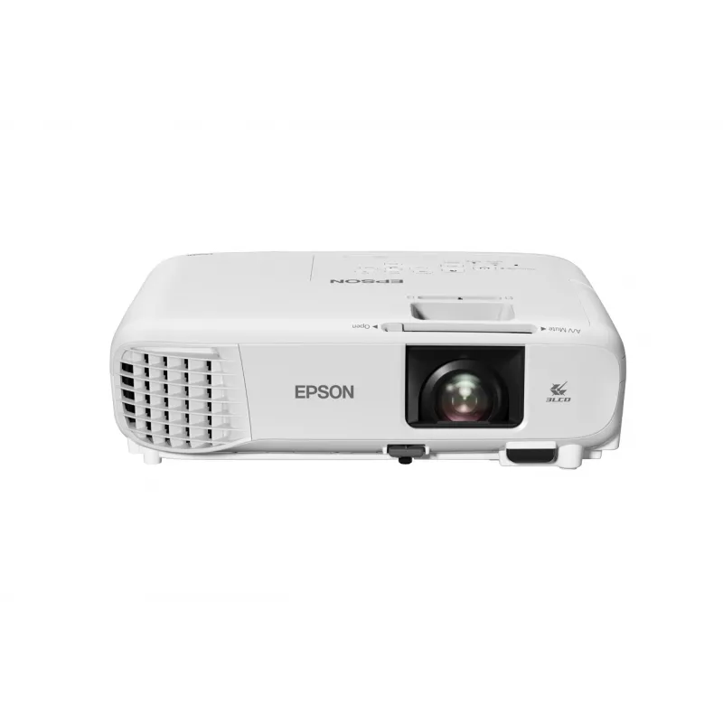 Projektor biurkowy Epson EB-W49 — 3LCD, WXGA 1280×800, 3800 ANSI lm, 16:10, 1.2x zoom ręczny, 2.7 kg, biały