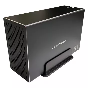 LC-POWER Lc-35u3-rid-2, zewnętrzna obudowa na 2 dyski twarde 3.5 cala z funkcją RAID, aluminium, czarna