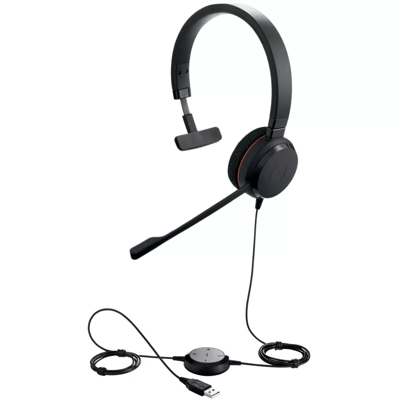 Jabra EVOLVE 20 UC Mono, Przewodowy, Biuro/Call center, 142 g, Zestaw słuchawkowy, Czarny