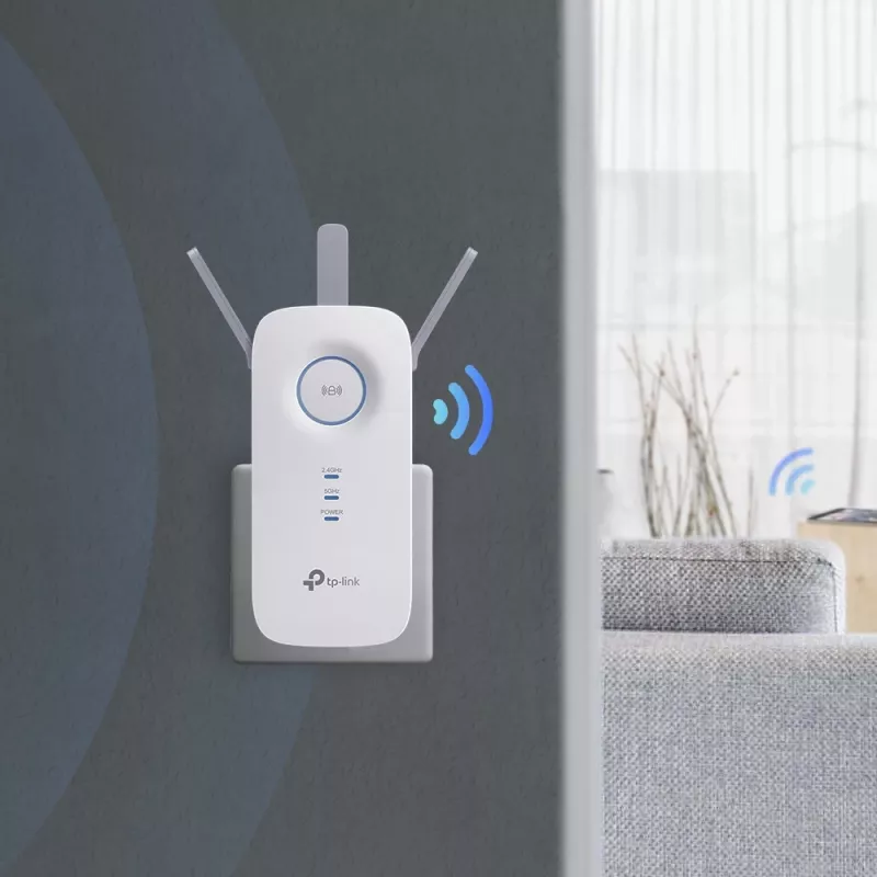 TP-Link RE450 Nadajnik i odbiornik sieciowy Biały 10, 100, 1000 Mbit/s