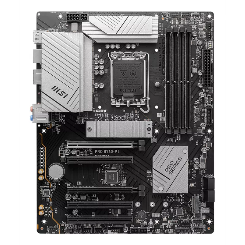 Płyta główna MSI PRO B760‑P II ATX – Intel B760, LGA 1700, DDR5, 4x DIMM, 256 GB, 2.5Gb LAN, HDMI 2.1, 2x M.2