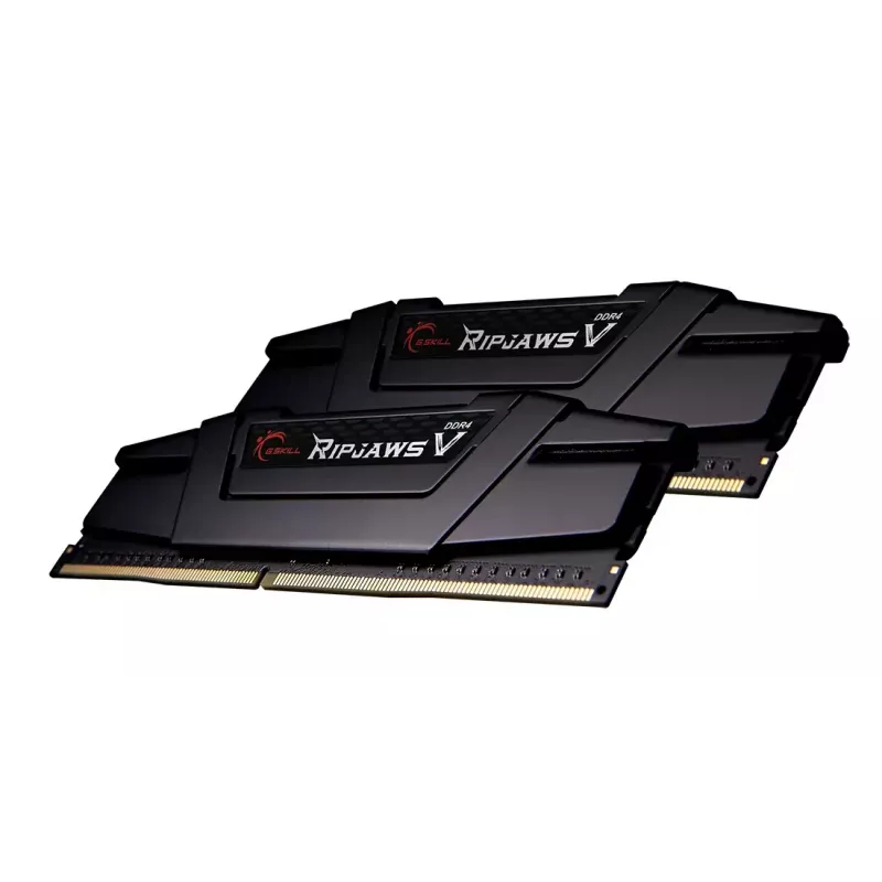 DIMM 16 GB DDR4-4000 (2x 8 GB) Dual-Kit, Arbeitsspeicher schwarz, F4-4000C18D-16GVK, Ripjaws V, INTEL XMP