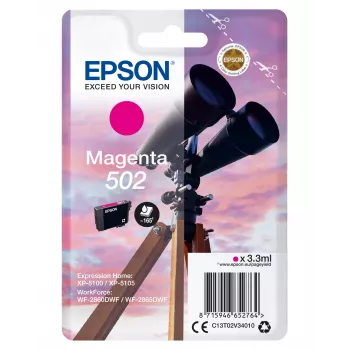 Epson Singlepack Magenta 502 Ink, Standard Yield, Magenta, Pigment-based ink, 3.3 ml, 1 szt., 165 stron