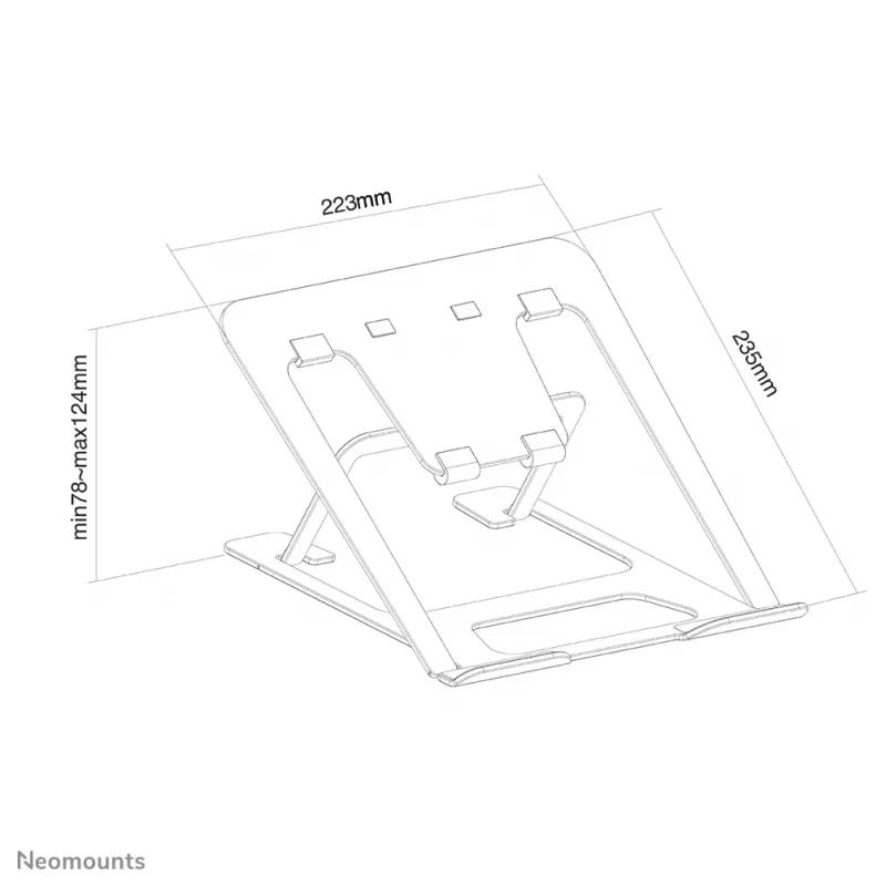 Neomounts NSLS085SILVER Podstawka pod laptopa 10-17 cali - składana - kompaktowa - uniwersalna