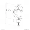 Neomounts DS15-545WH1 Uchwyt na tablet z zaciskiem biurkowym 4.7-12.9 cala - uniwersalny - pełny zakres ruchu