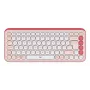 LOGITECH Klawiatura bezprzewodowa - Pop Icon Keys - Różowo-biała Qwerty Uk