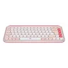 LOGITECH Klawiatura bezprzewodowa - Pop Icon Keys - Różowo-biała Qwerty Uk