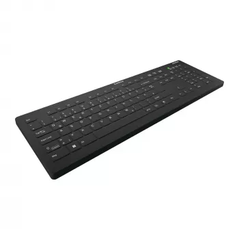 Klawiatura medyczna Contour Design Active Key Contour QuickClean z wymienną nakładką, pełnowymiarowa, bezprzewodowa, czarna, DE C8112