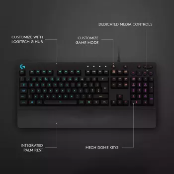 Klawiatura gamingowa Logitech G G213 Prodigy Full-size RGB LED przewodowa