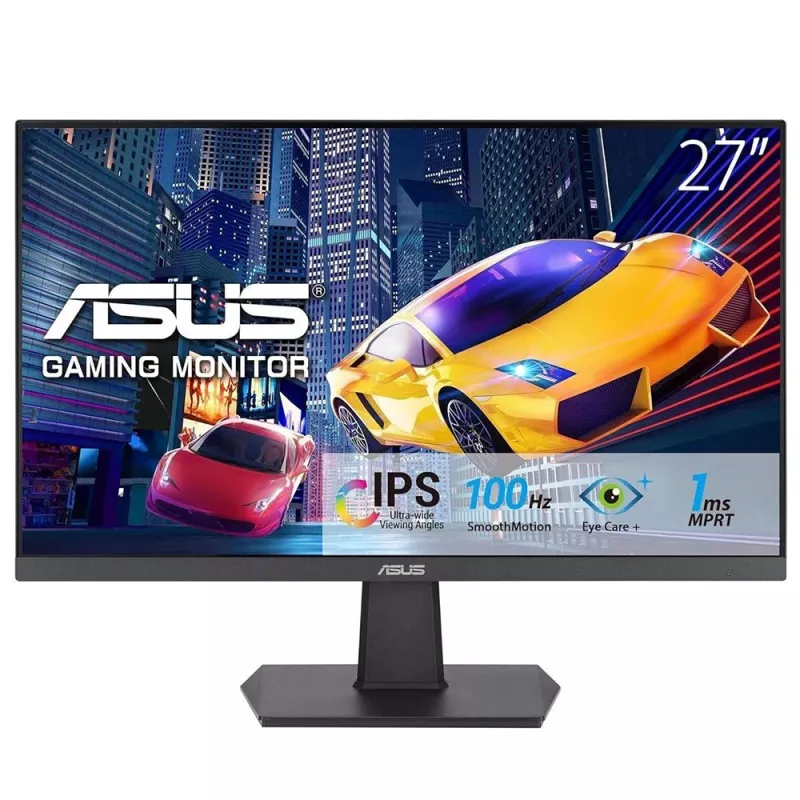 27-calowy monitor ASUS VA27EHF IPS LCD, Full HD 1920x1080, 1 ms, kąty widzenia 178°, VESA, czarny
