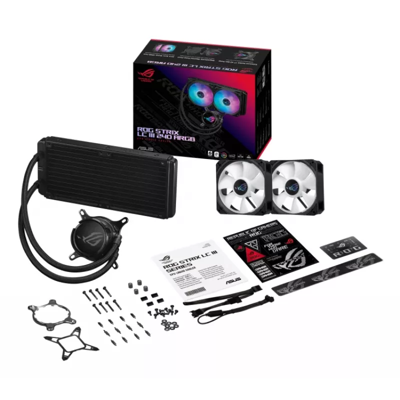 ASUS ROG Strix LC III 240 ARGB Chłodzenie cieczą procesora 12 cm Czarny