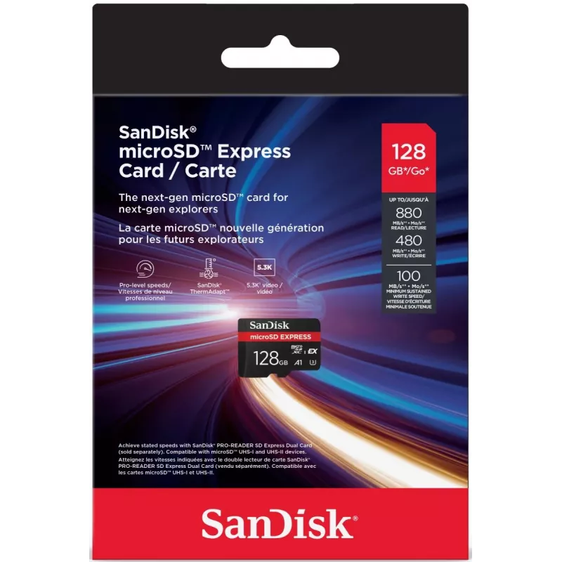 Karta MicroSD SanDisk 128 GB UHS-I Express SDSQXFN-128G-GN4NN